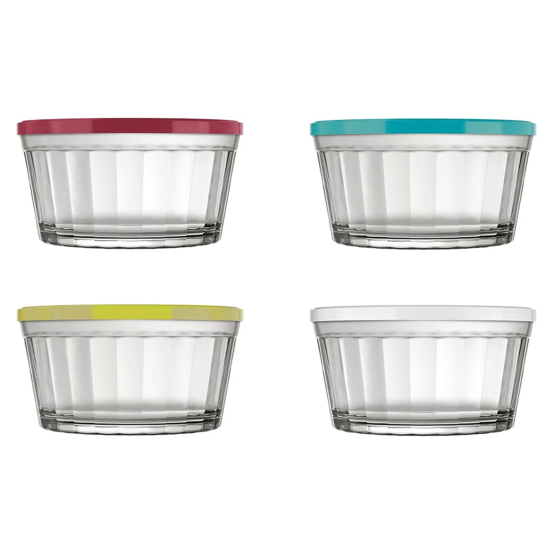 Conjunto de Potes Americanos com Tampas 3 Peças Nadir - Sortidas